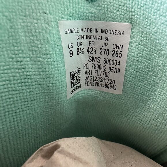 Adidas Continental 80 ARIZONA GREEN TEA FU7788 2019 Size 9 Rare Cherry Blossom - Picture 5 of 16